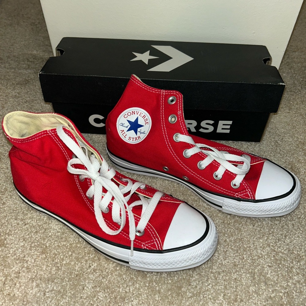 Converse All Star Red High Top Sneakers
